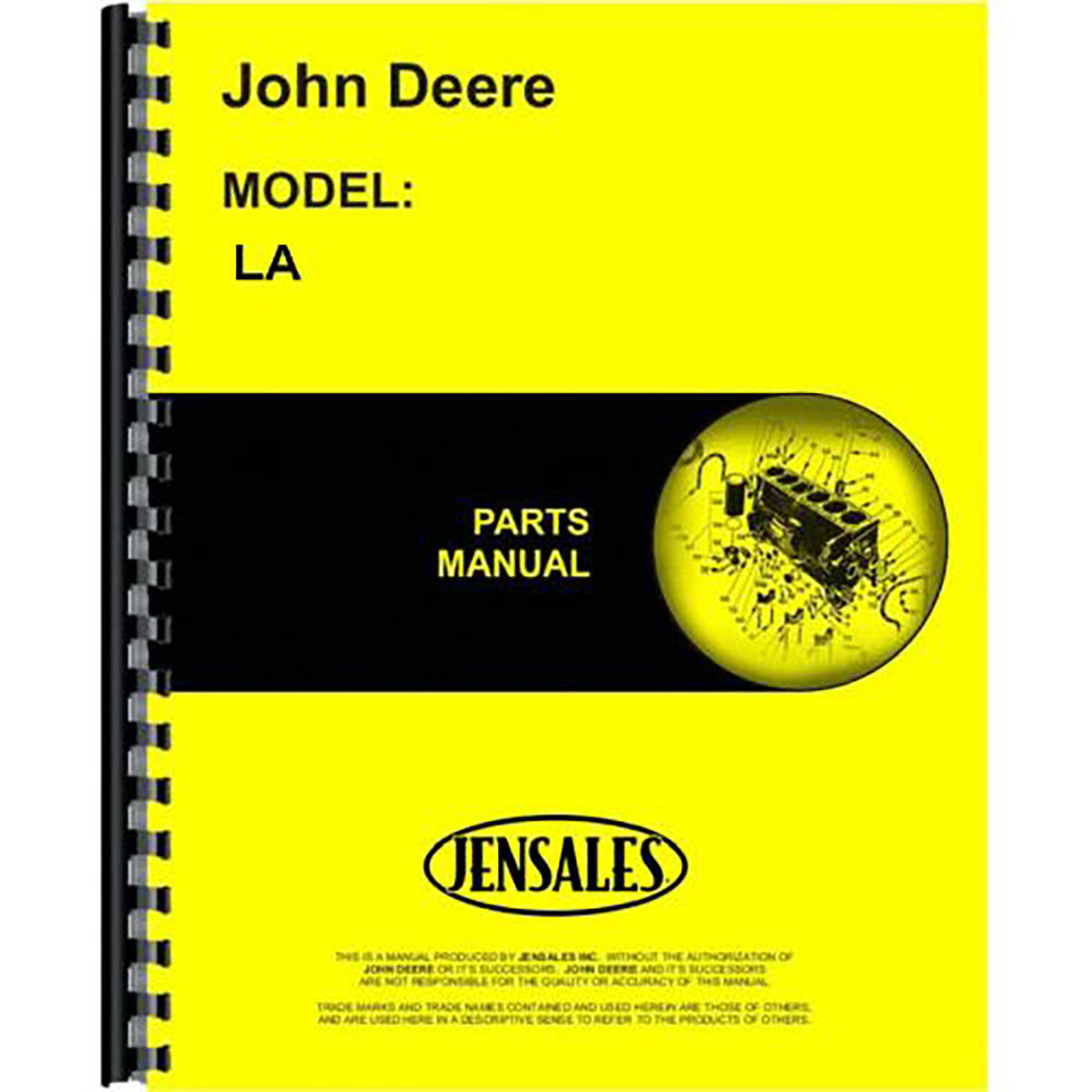 Parts Manual Fits John Deere Tractor LA
