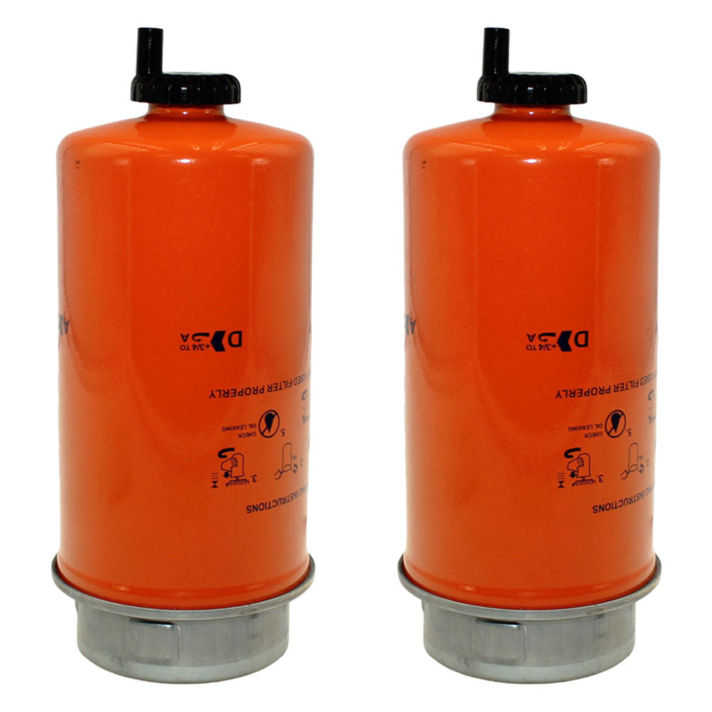 (2) Fuel Filters Fits John Deere 1654 1854 2054 2204 6140M 6150M 6155M RE522878