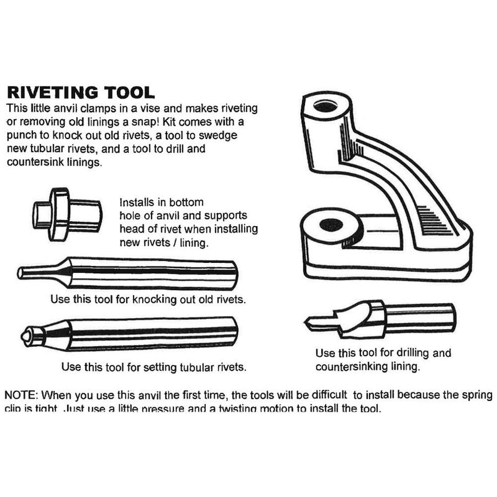 BRAKE RIVETING RIVET TOOL Fits Allis CHALMERS