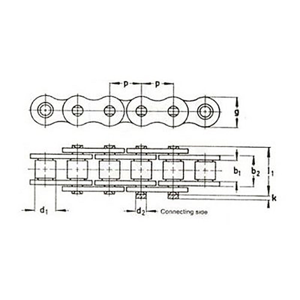 RC50 Ten Feet of 50 Roller Drive Chains Fits Case-IH Combine Models
