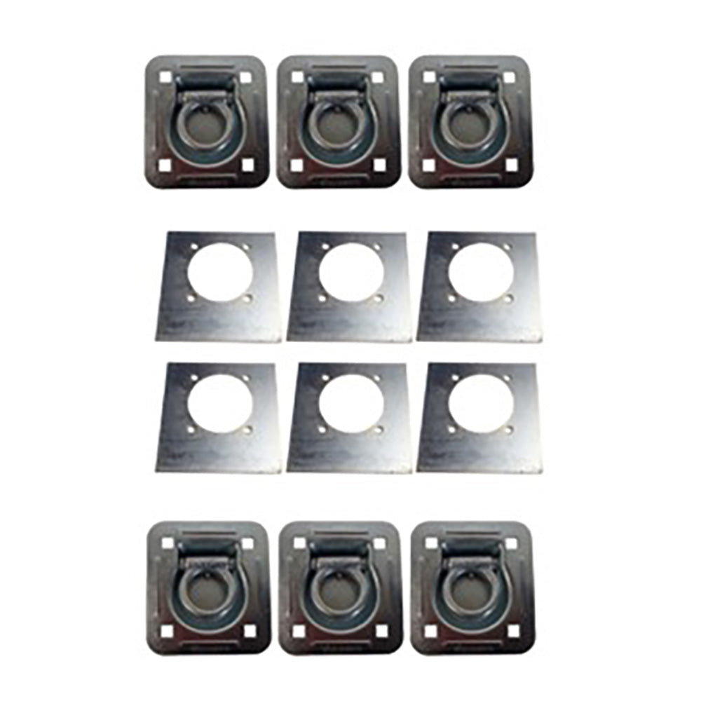 D-Ring & Mounting Plate Set Fits Trailers Trucks Cargo Haulers Replaces DRP5MP
