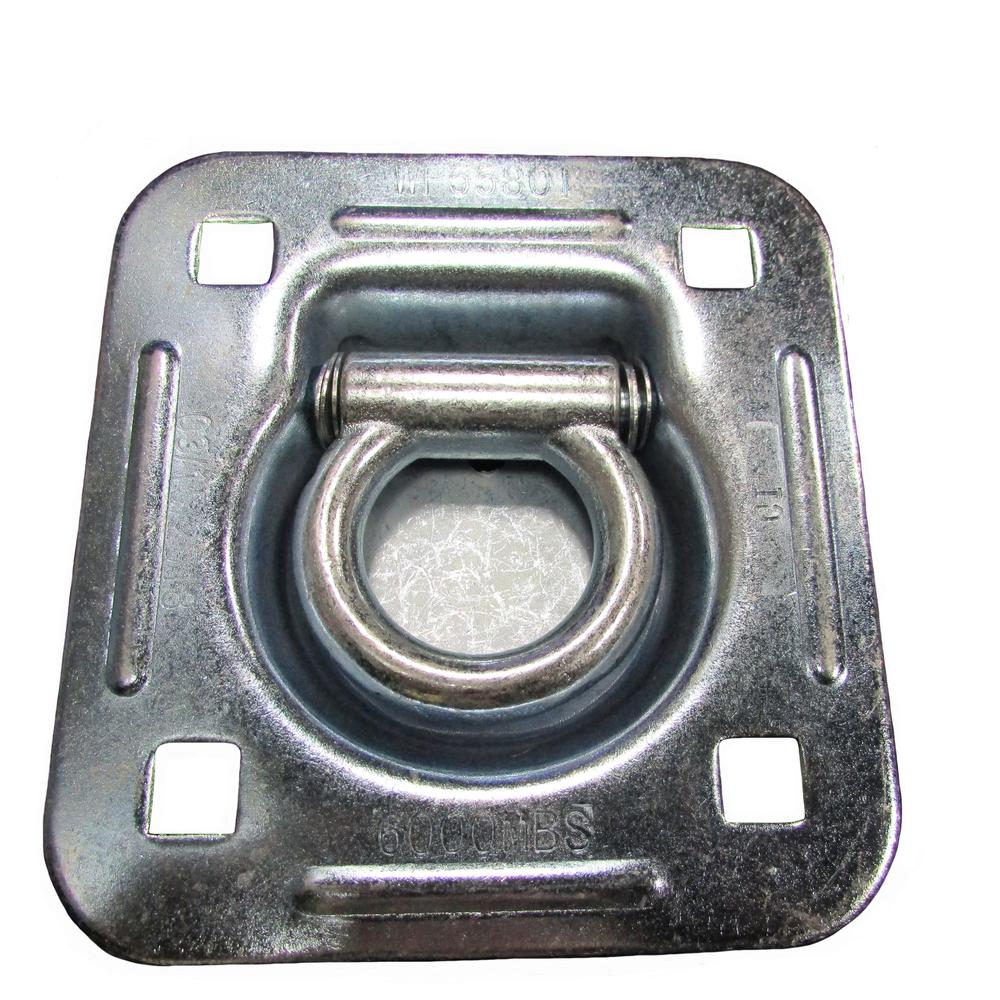 8 Recessed Floor D-Rings w/ Backing Plate Toy Hauler Enclosed Trailer Tie Downs