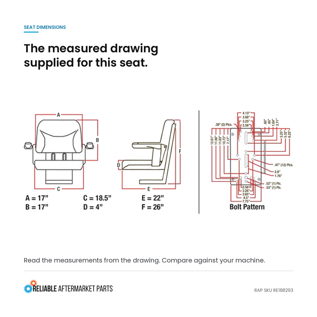 Yellow Big Boy Seat FF Fits Universal Products Replaces 1044926