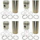 (4) Early Piston Liner Kits 4.250" Bore Fits John Deere Tractors RE23173