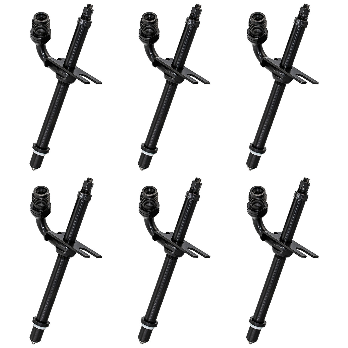 AR90024 Set Of 6 Diesel Fuel Injectors Fits John Deere 310C 344E 410C