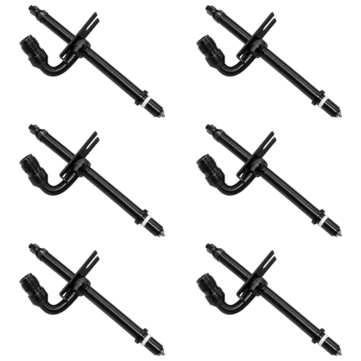 AR90024 Set Of 6 Diesel Fuel Injectors Fits John Deere 310C 344E 410C
