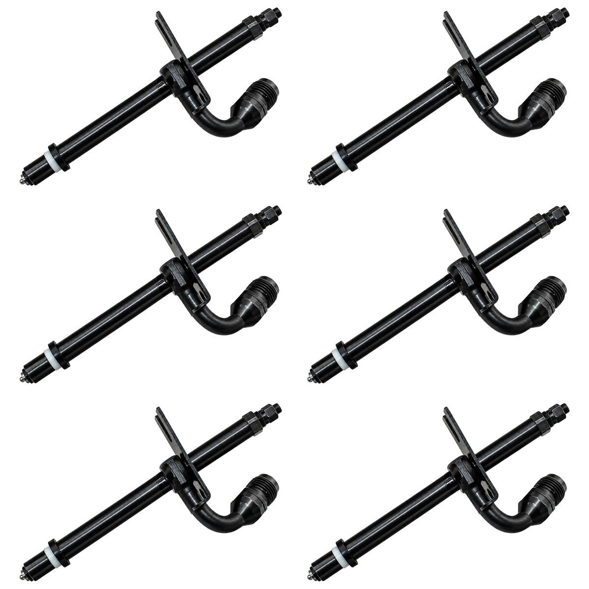 AR90024 Set Of 6 Diesel Fuel Injectors Fits John Deere 310C 344E 410C