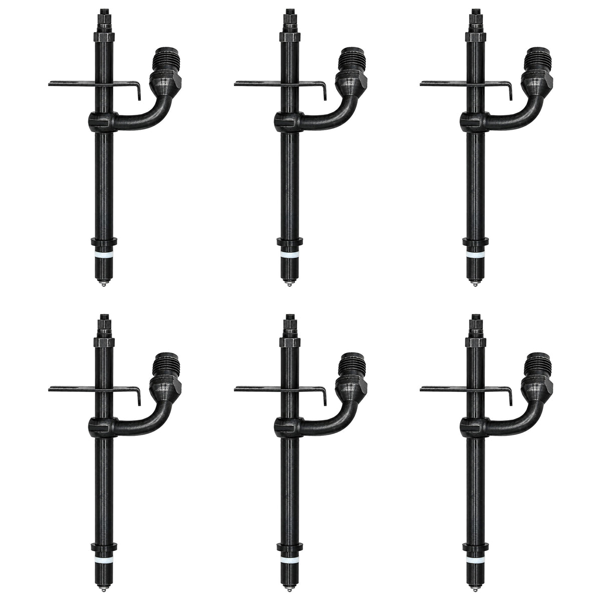 AR90024 Set Of 6 Diesel Fuel Injectors Fits John Deere 310C 344E 410C