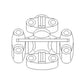 Cross and Bearing Assembly Fits John Deere 7720 7400 7700 7710 7800 7810 7200