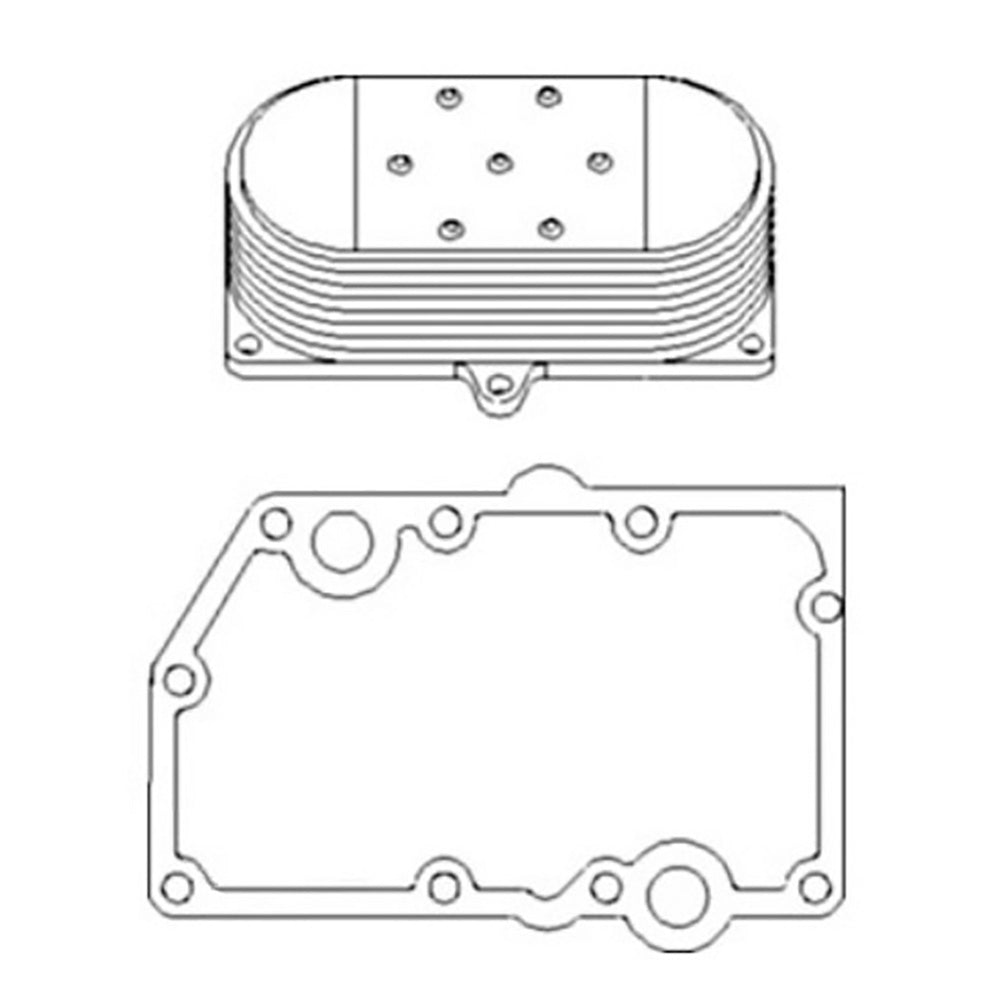 7 Plate Engine Oil Cooler RE56690 Fits John Deere SE6920 5101E 5425