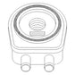 RE61767 Oil Cooler with O'Ring Seal Fits John Deere 2030 2150 2155 2255 2355 255