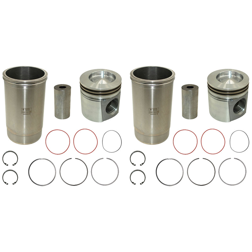 Qty 2: Piston Liner Kit Fits John Deere Replaces RE64509