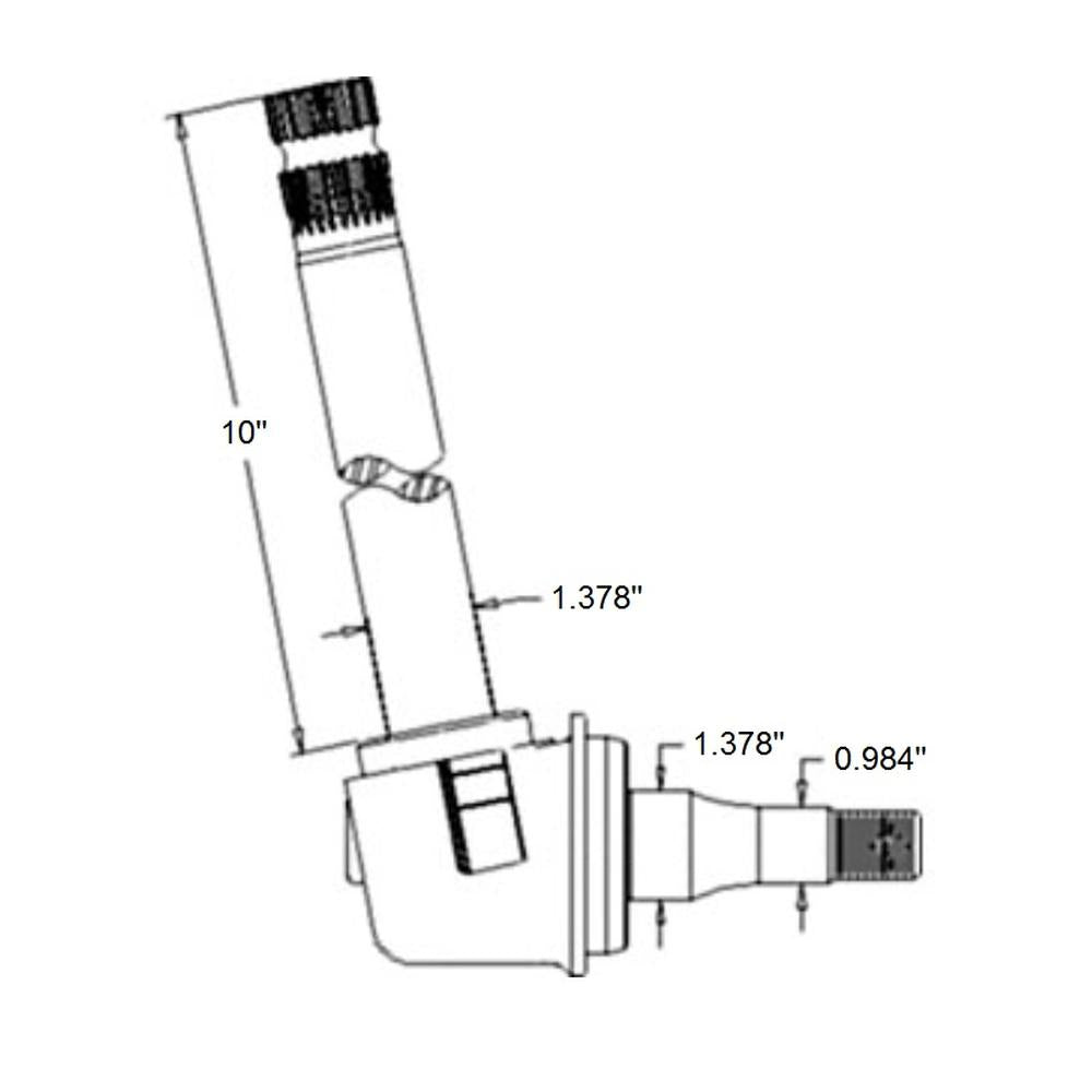 RE73022 Right Hand Left Hand Spindle Fits John Deere Tractors Model 5205