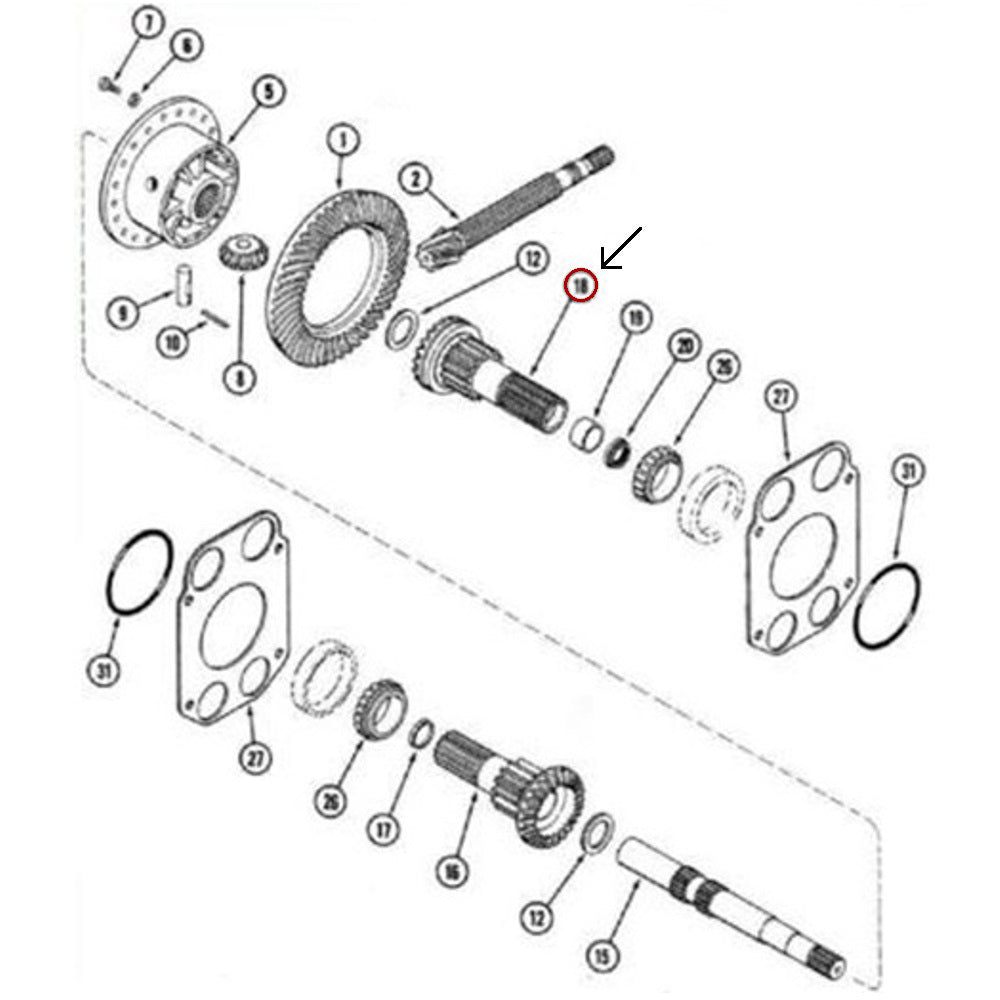 Right Hand Side Gear Fits Case/International Harvester Replaces 1342927C1