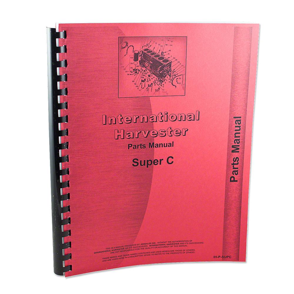 REP1743 Parts Manual Fits International Harvester Fits FARMALL Super C Tractor