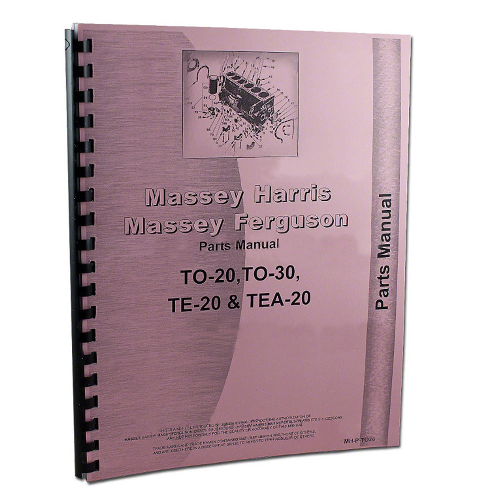 REP1747 Parts Manual Fits Massey Ferguson Tractor TE20 TEA20 TO20 TO30