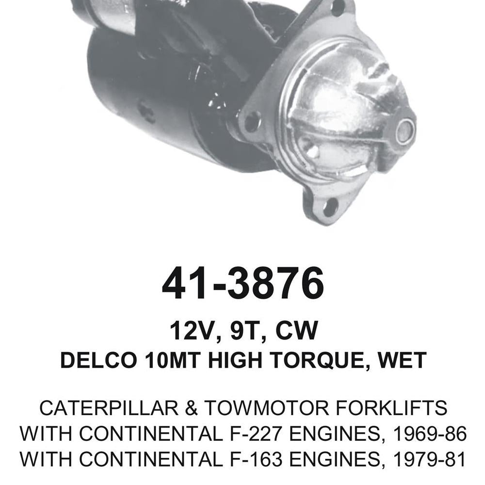 Starter — 10MT-HT 12V 9T CW WET Fits Baker Replaces 115109