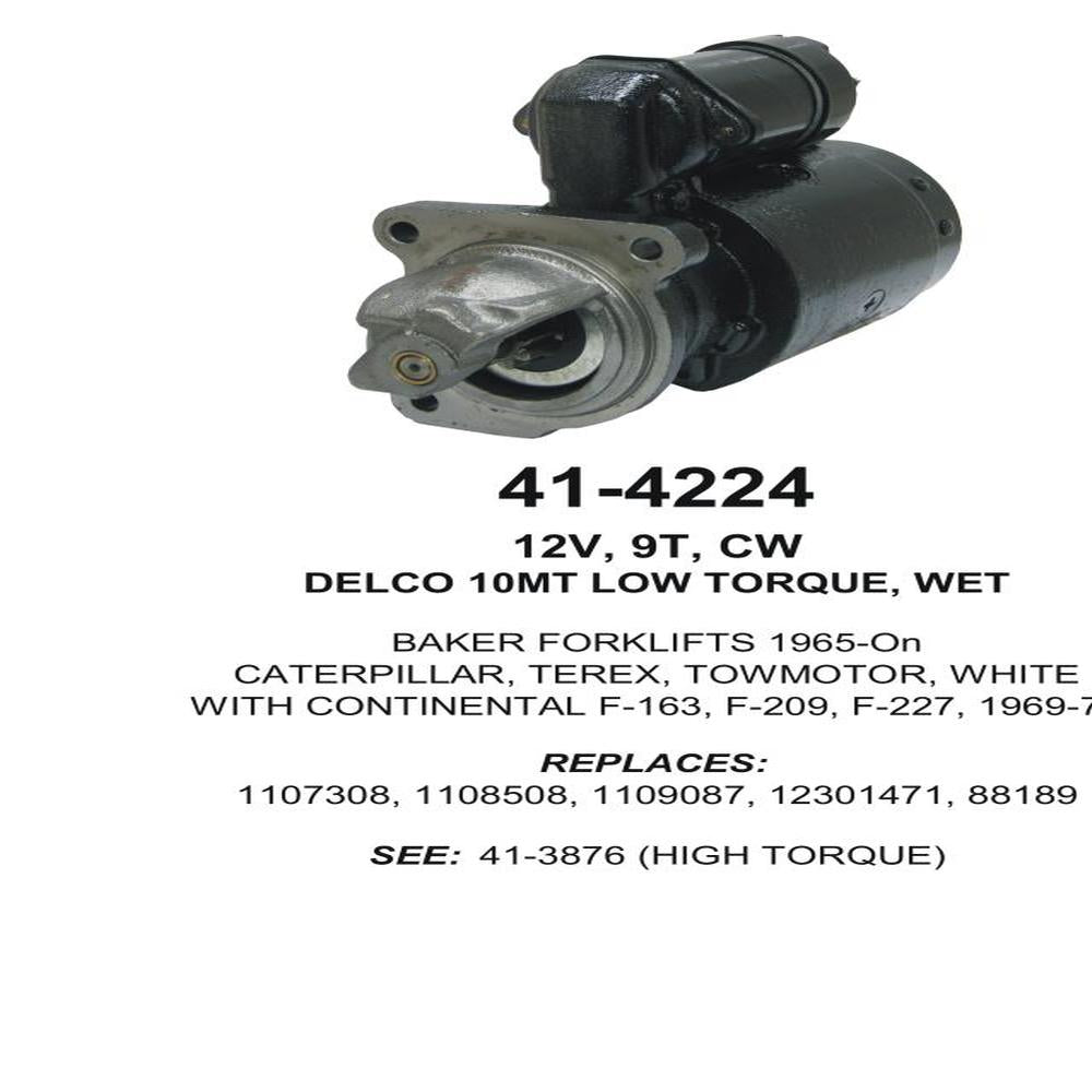 Starter — 10MT-HT 12V 9T CW WET Fits Caterpillar Replaces 7N84048N1694