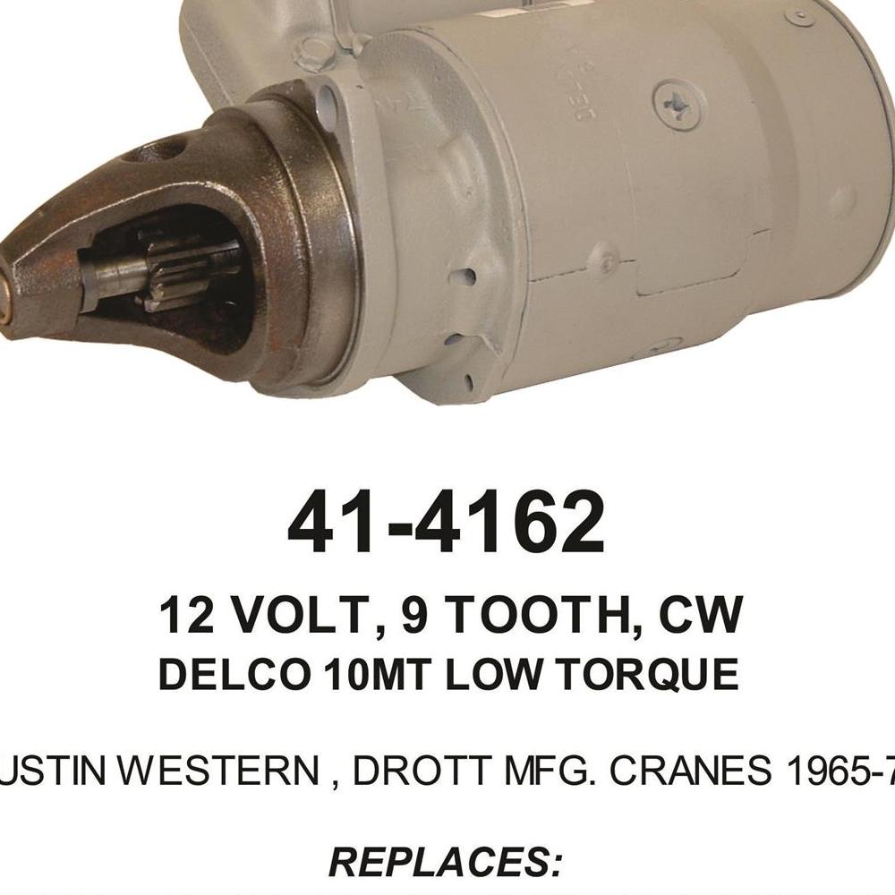 Starter — 10MT-HT 12V 9T CW Fits Austin Western Replaces ROM4297N-USA