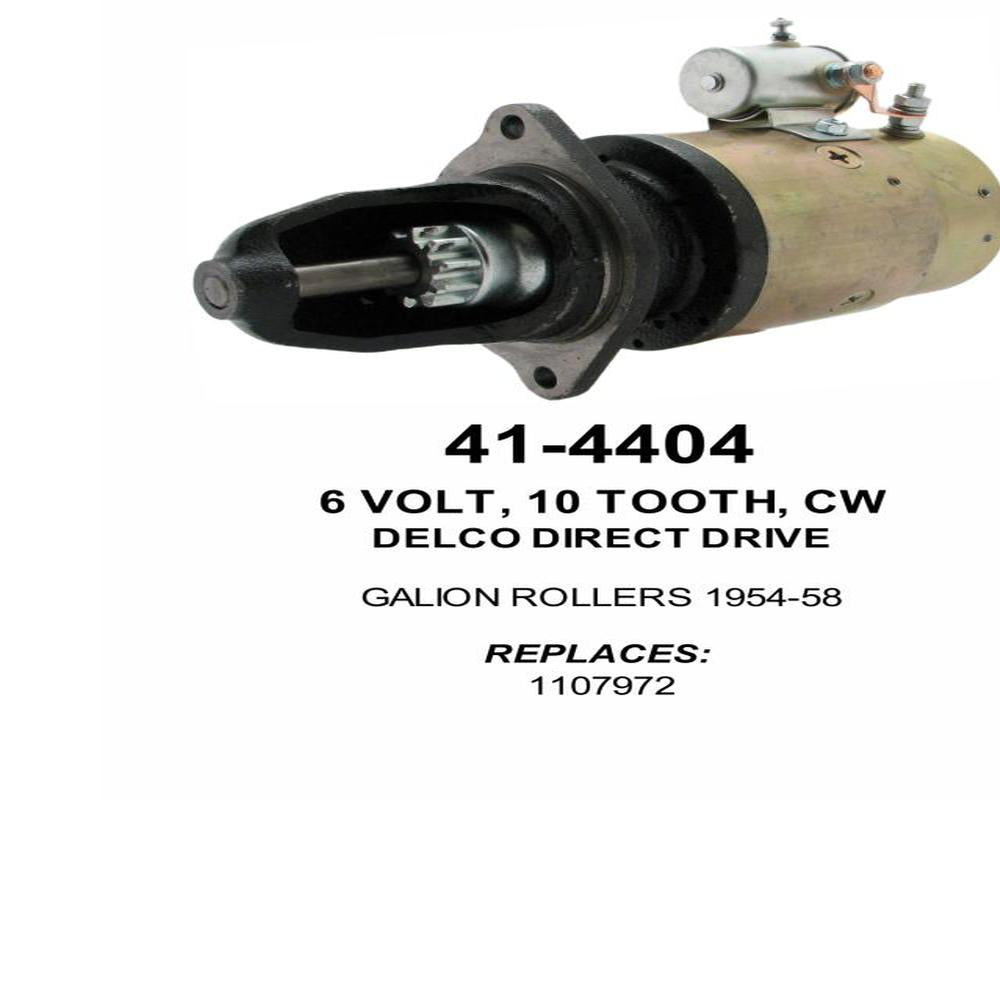 Starter — 10MTE 6V 10T CW IHC & J/D Fits International Replaces ROM4404N-USA