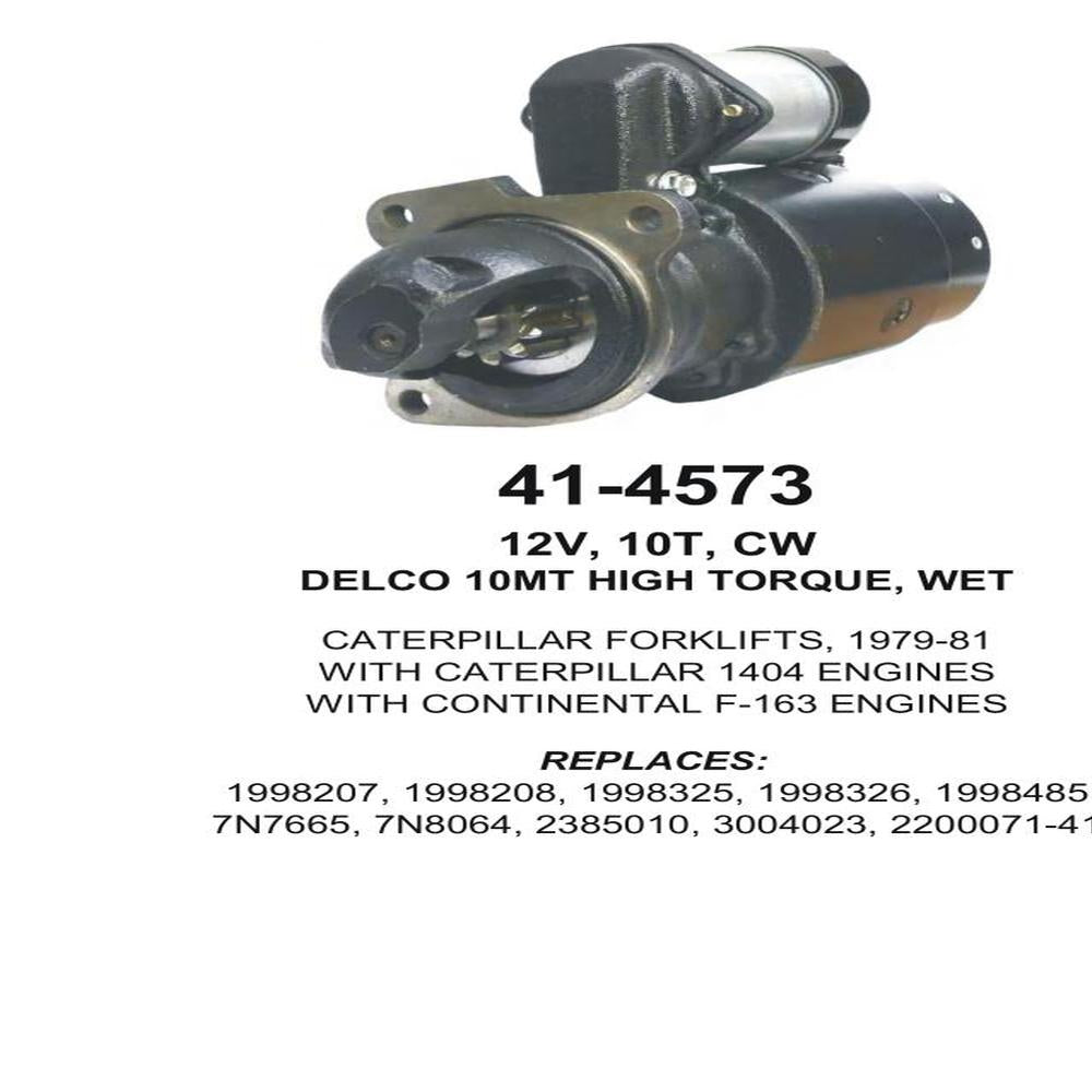 Starter — 10MT-HT 12V 10T WET Fits Hyster Replaces 304097903004023