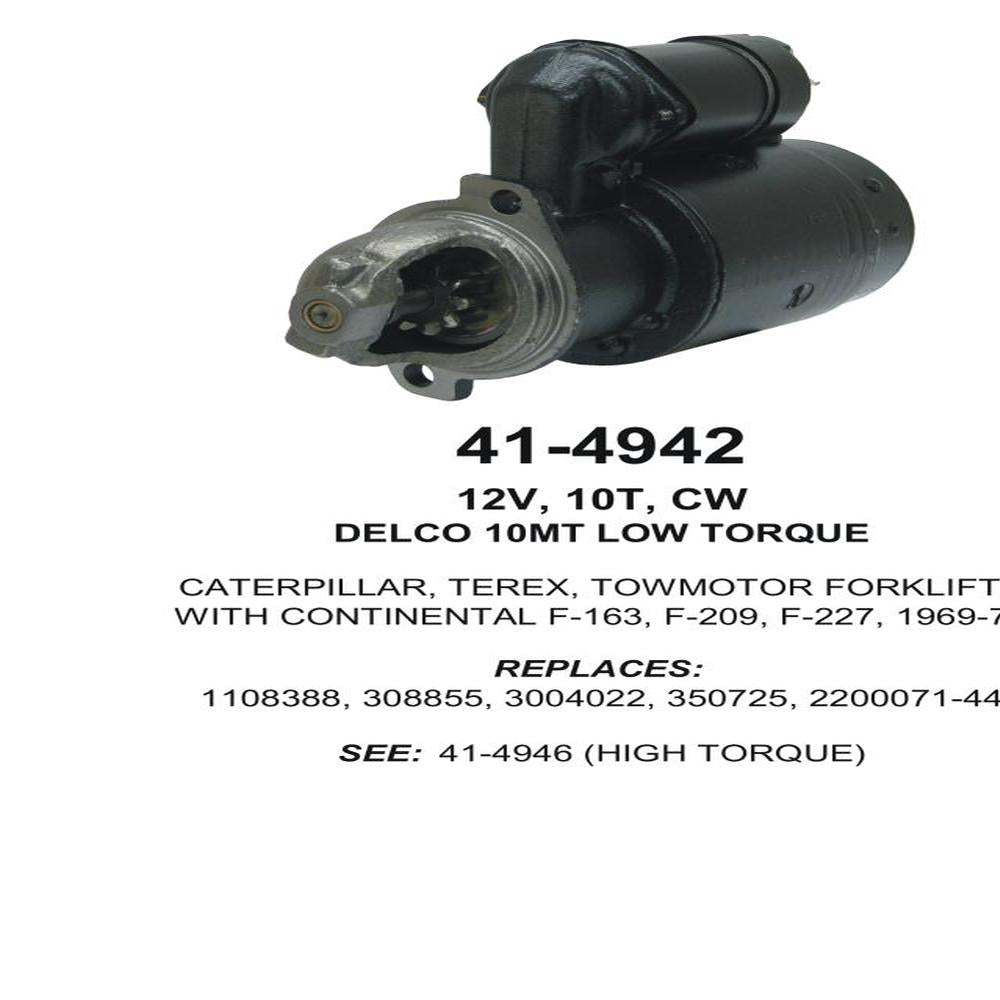 Starter — 10MT-HT 12V 10T Fits Caterpillar Replaces 030-8855308855035-07257N8405