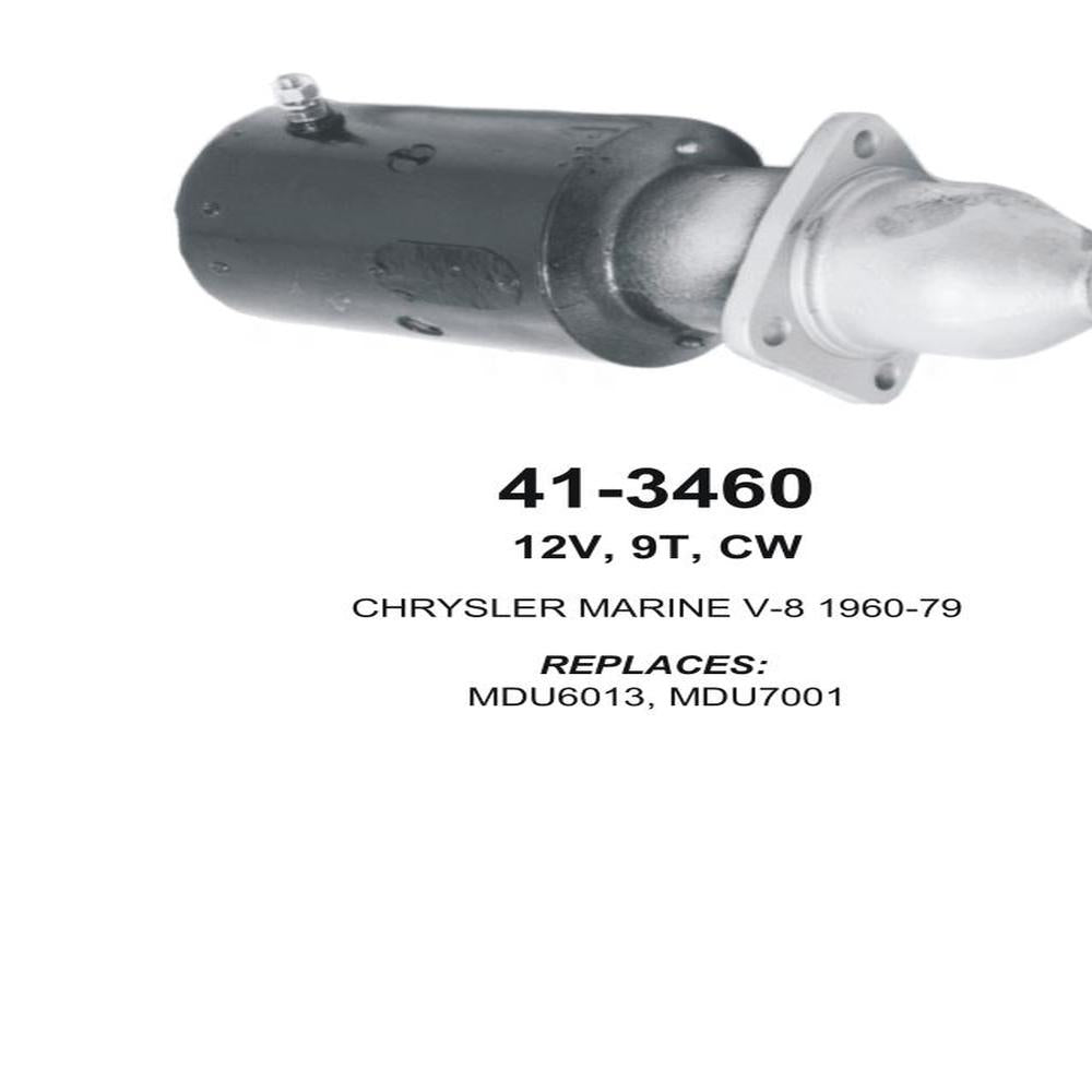 Starter — PREST STR 12V 9T CW Fits Cockshutt Replaces ROM5222N-USA