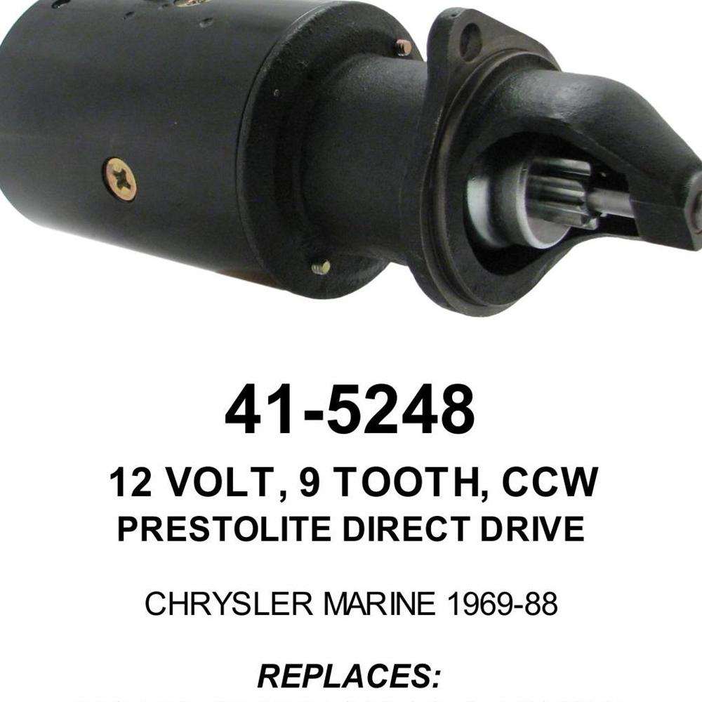 Starter — PREST STR 12V 9T CCW Fits Chrysler Replaces 28759272095509