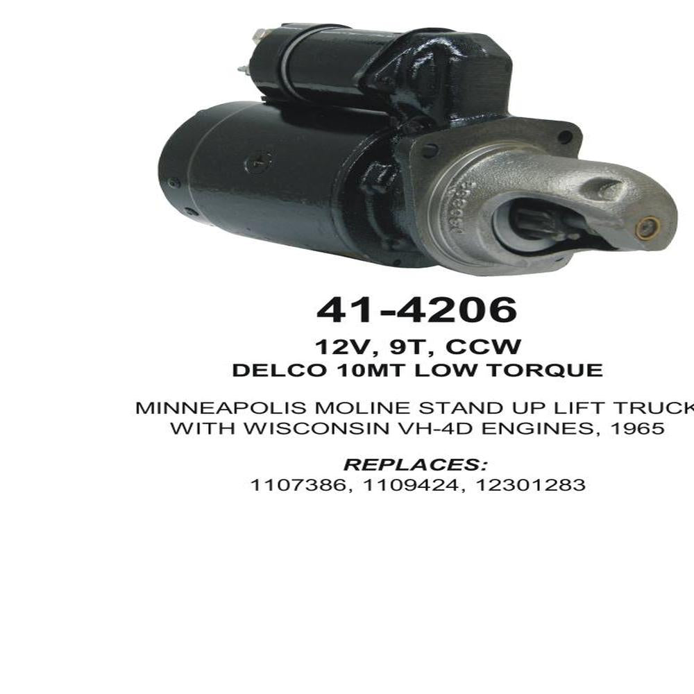 Starter — 10MT-HT 12V 9T CCW Fits Bobcat Replaces 6515795REM