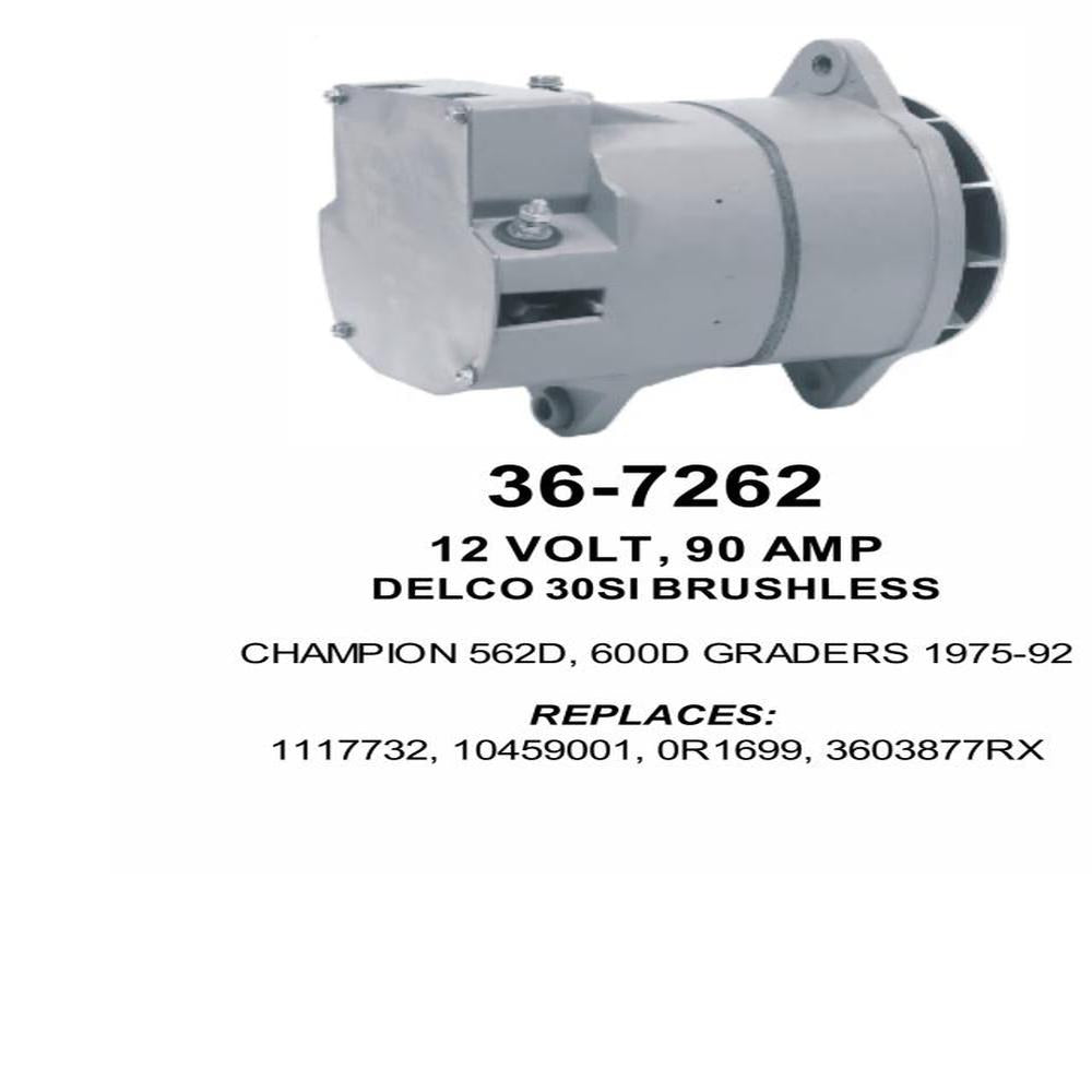 Alternator — 30SI 12V 105A NEG Fits Chevrolet Replaces ROM7940N-USA