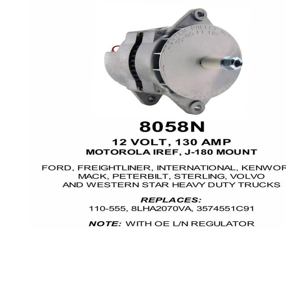 Alternator — MTROLA 12V 160A J-180 Fits Agco Replaces ROM8058N-USA