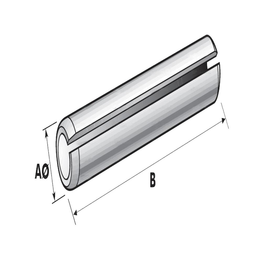 S.1228 Roll Pin, Pin Ø8mm x 55mm
