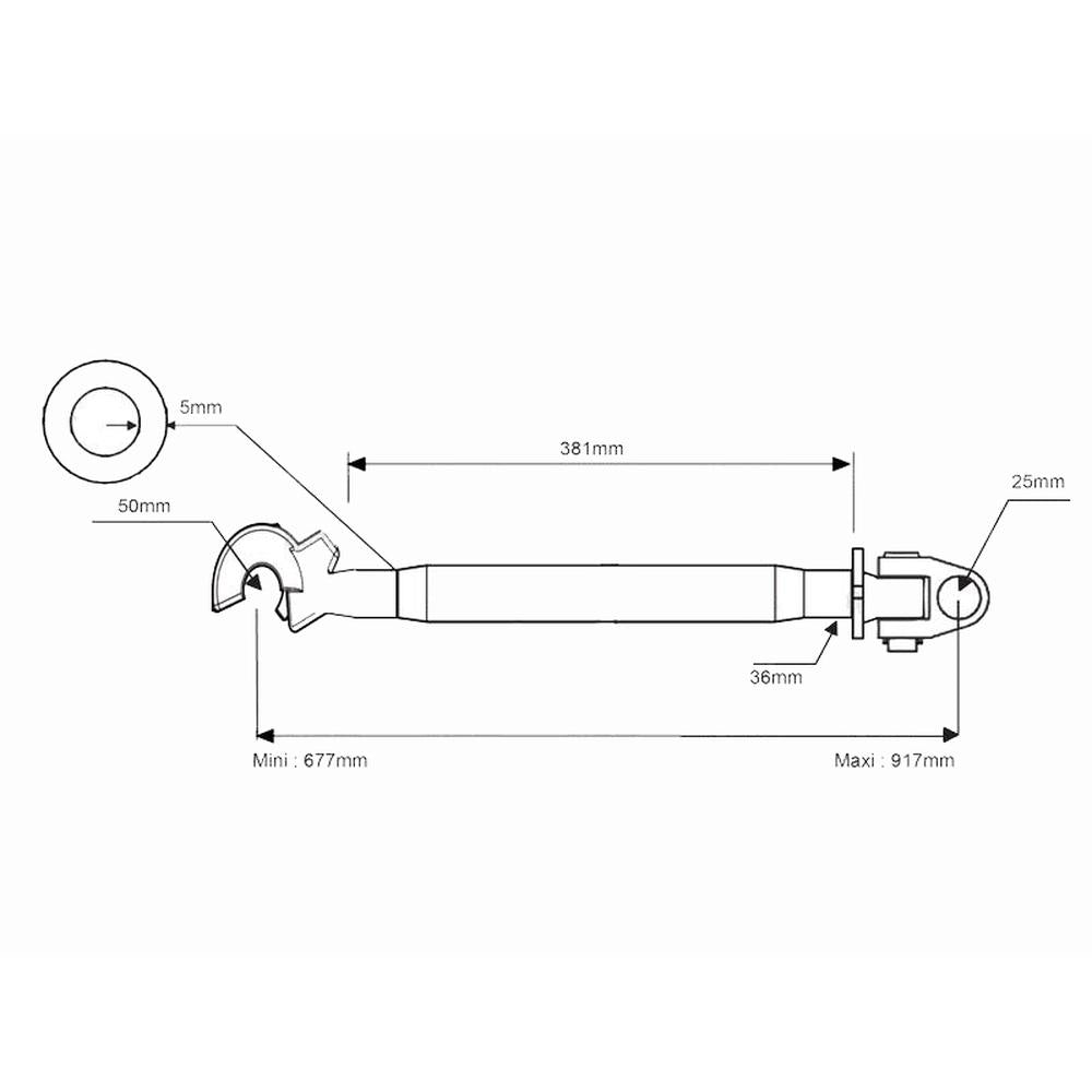 S.13993 Top Link Superlink (Fits CAT.2/2) Knuckle & Q.R. Hook - Fits Case/IH