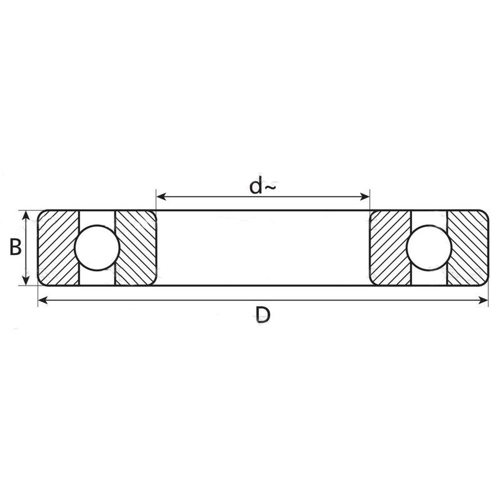 S.147834 Sparex Deep Groove Ball Bearing (6208N) - Fits Massey Ferguson