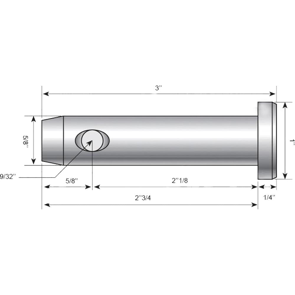 One New Aftermarket Top Link Pin Standard (Fits CAT. 0) 5/8" x 2-1/8"
