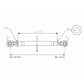S.15347 Top Link Heavy Duty (Fits CAT.2/2) Min: 680mm - Fits Massey Ferguson