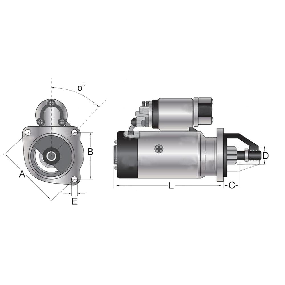 S.159317 One New Starter Motor Fits Fiat  640, 65-46, 65-90, 65-93, 65-94, 666,