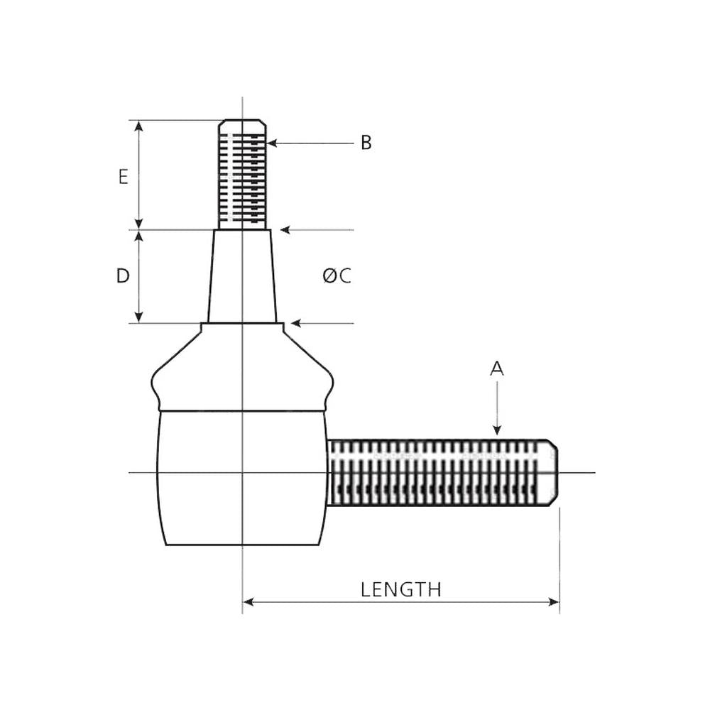 S.20315 Tie Rod, Length: 83mm Fits Massey Ferguson