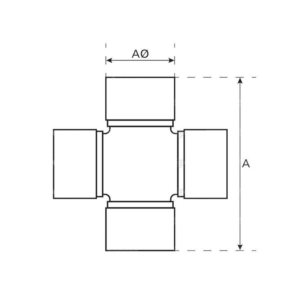 S.2498 Universal Joint - 22 x 54mm (Standard Duty)