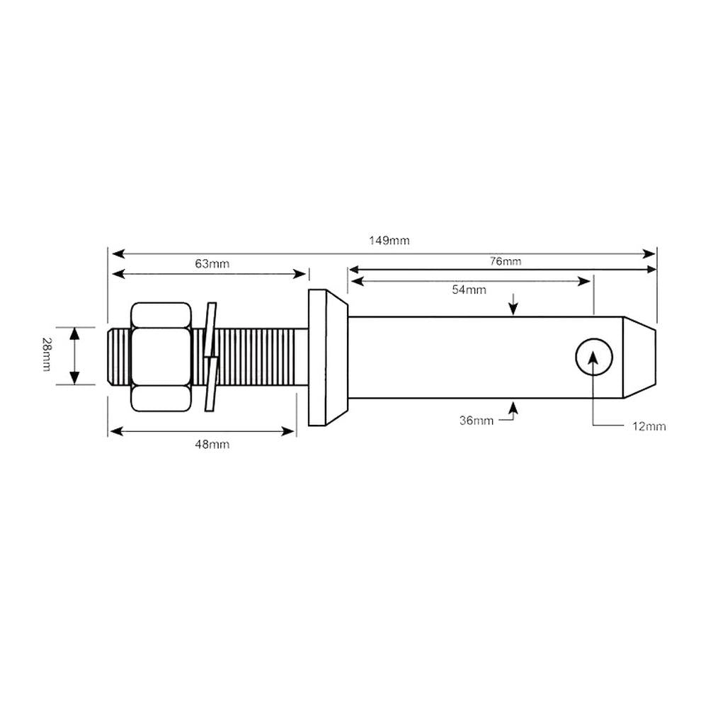 S.3005 Lower Link Implement Mounting Pin (Fits CAT. 3)