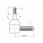 S.30273 Tie Rod, Length: 95mm Fits Deutz-Fahr
