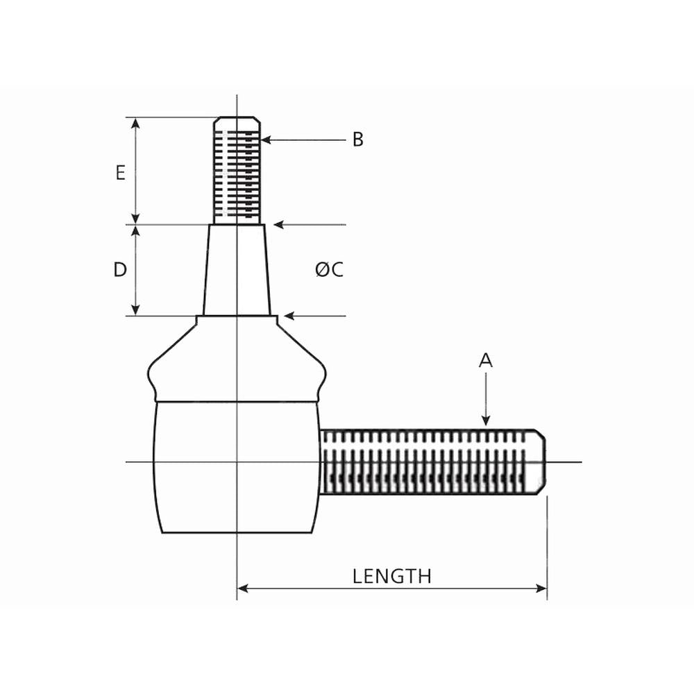 S.30273 Tie Rod, Length: 95mm Fits Deutz-Fahr