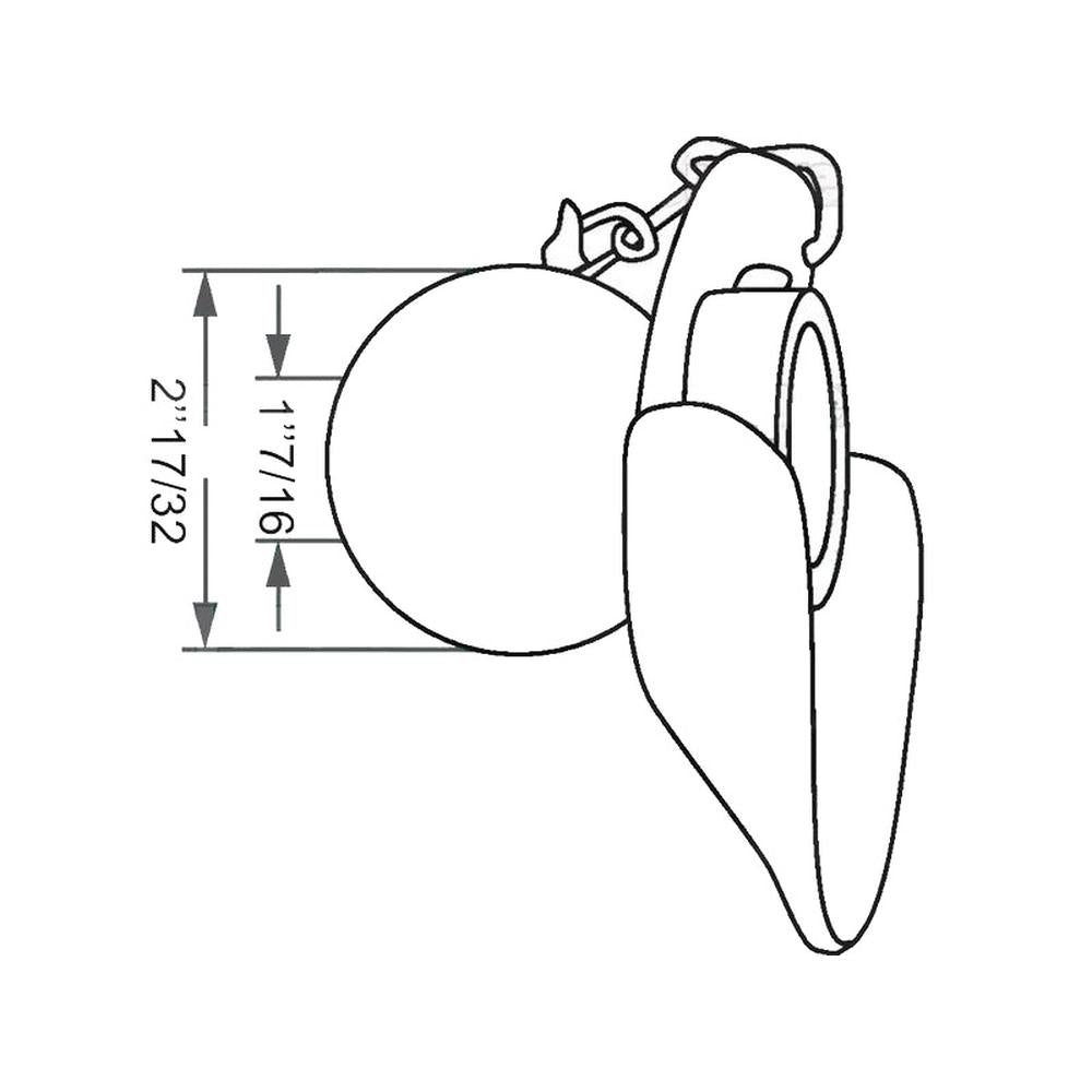 S.33002 Lower Link Ball, Guide Cone & Linch Pin - Fits Massey Ferguson