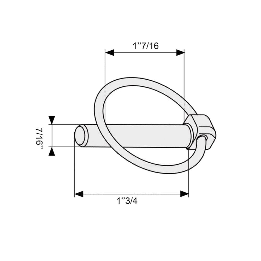 S.39 Round Linch Pin, Pin 11mm x 44.5mm ( ) Fits Ford/New Holland