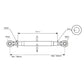 S.4418 Top Link Standard Duty (Fits CAT.0/0) Ball and Ball, Min mm: 280mm.