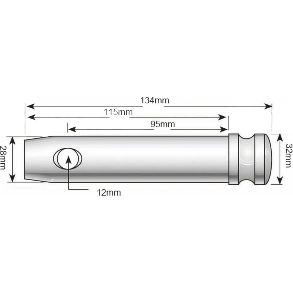 S.5033 Lower Link Pin - Standard (Fits CAT. 2) Fits Lely