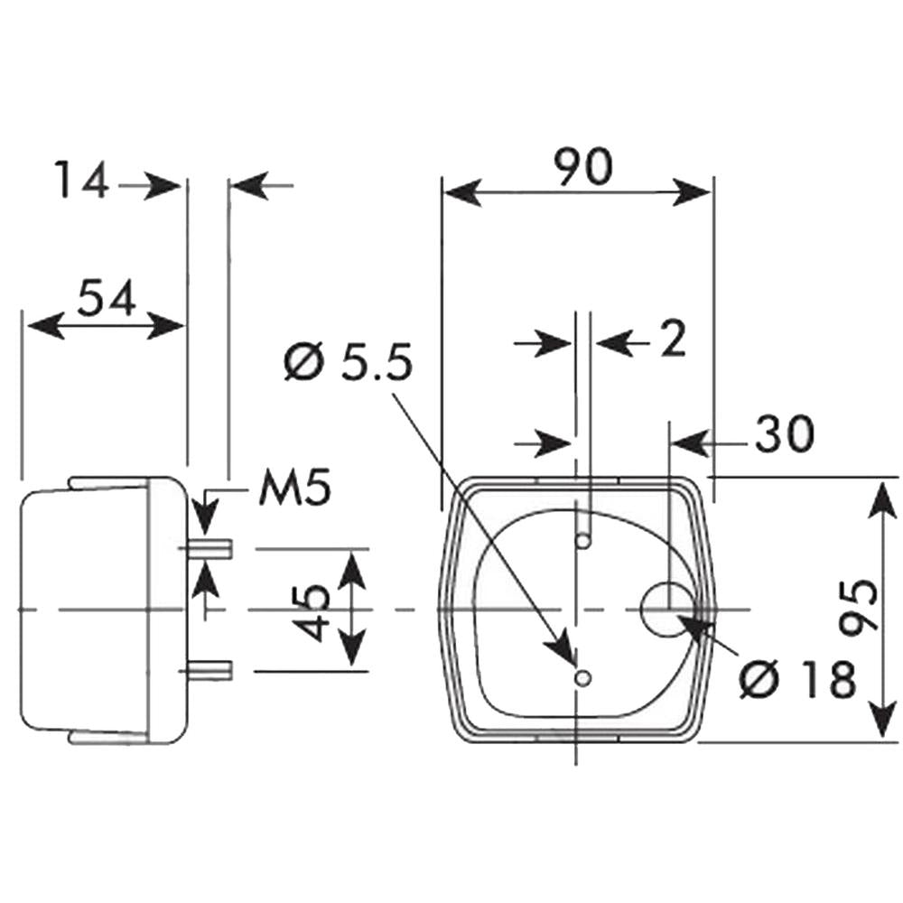 Rear Combination Light Fits John Deere Replaces AL67206