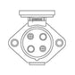 S.56469 4-Pin Auxiliary Female Socket (Plastic) - Fits Steyr 4100, 4110, 4115 +