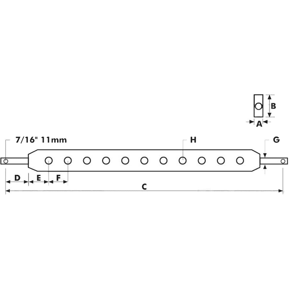 S.60156 DRAWBAR, Fits CAT 2, 36 3/4
