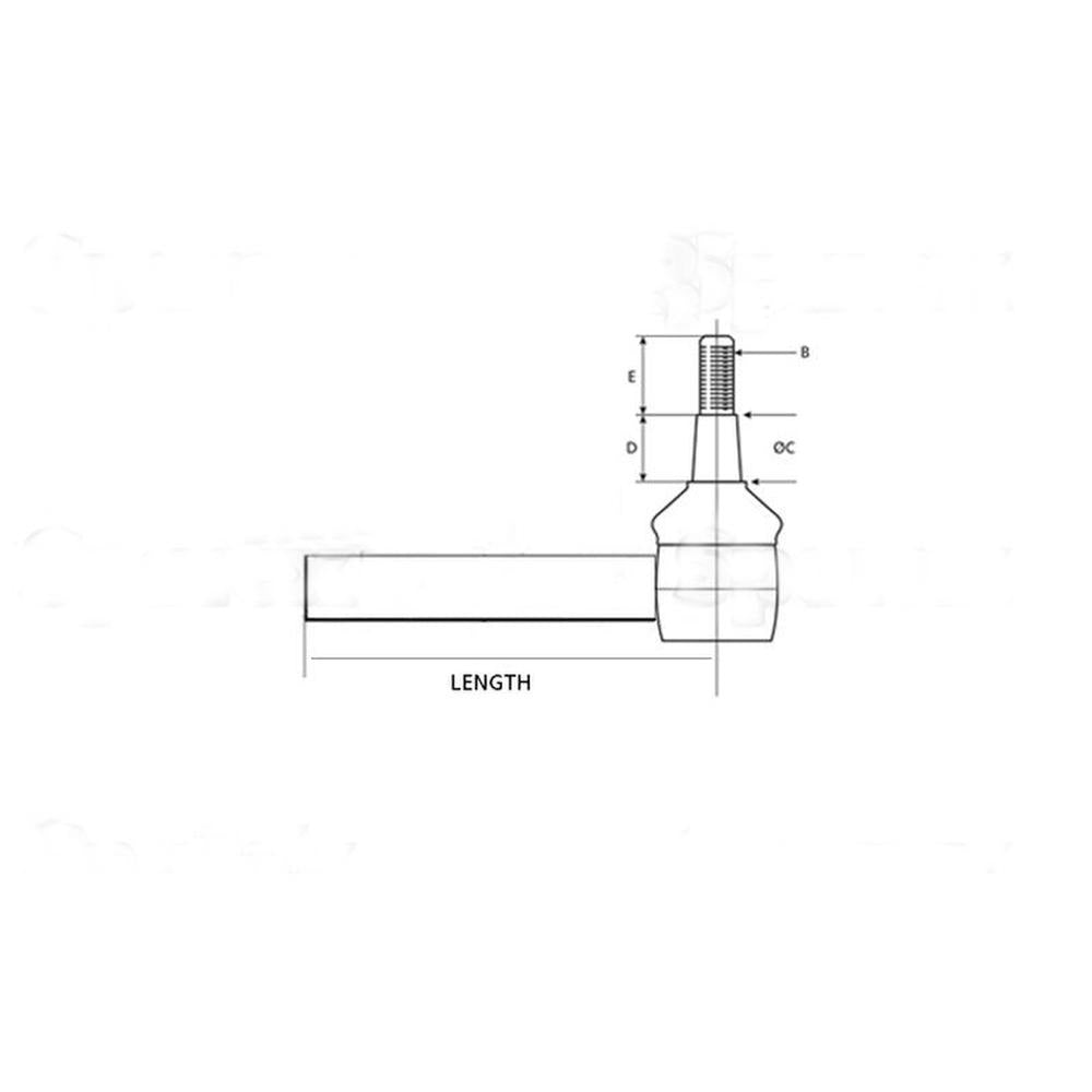 S.63177 Tie Rod, Length: 640mm Fits Case IH